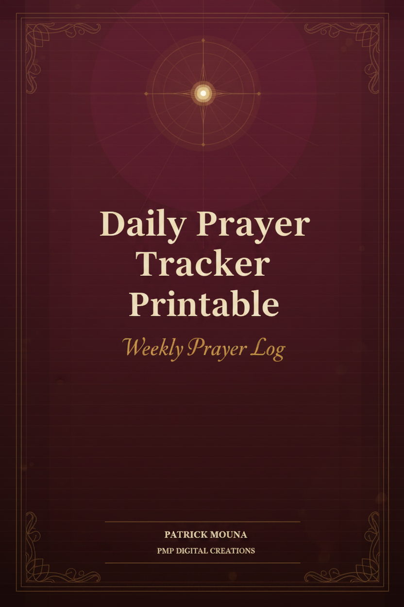 Daily Prayer Tracker Printable — Weekly Prayer Log | Instant PDF Download